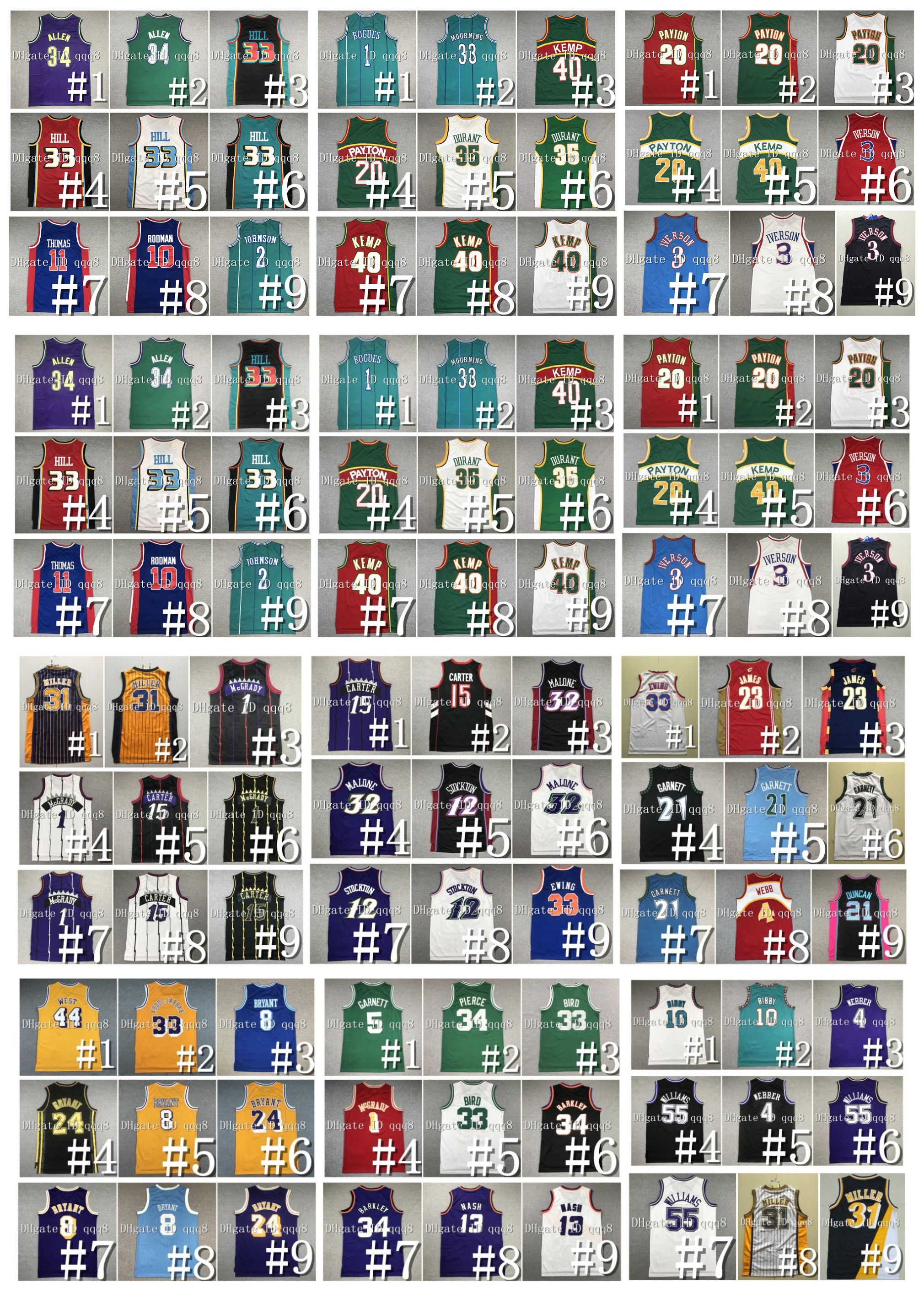 Mitchell and Ness Retro Stitched Basketball Jerseys Iverson Pippen Rodman McGrady Anthony Garnett Malone Mutombo Bibby Stockton Kemp Payton Barkley Nash Barkley, As pic
Mitchell and Ness Retro Stitched Basketball Jerseys Iverson Pippen Rodman McGrady Anthony Garnett Malone Mutombo Bibby Stockton Kemp Payton Barkley Nash Barkley, As pic