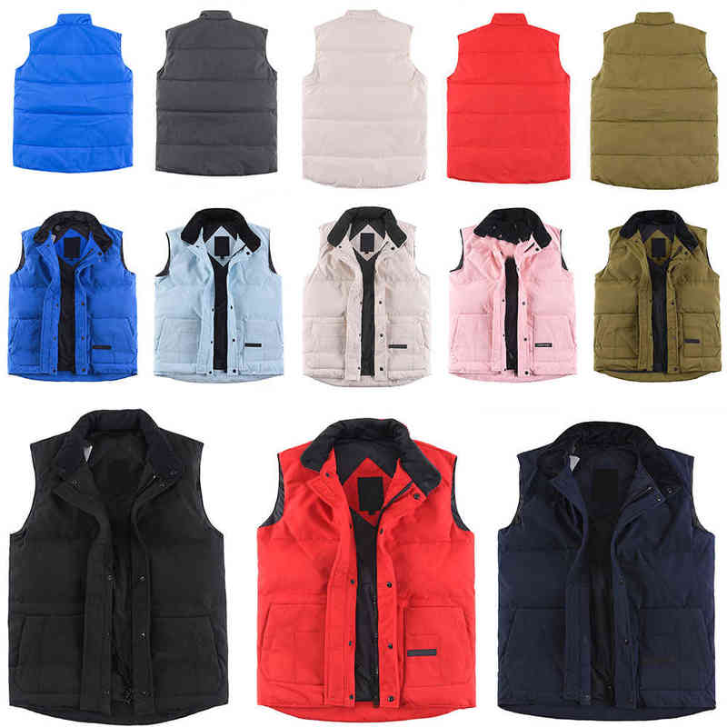 Canada Mens Down Jacket USA Style Feather Vest Winter Black Label Goose Fashion Men Women Real Gilet Parka Bodywarmer Advanced Waterprooffashion-image