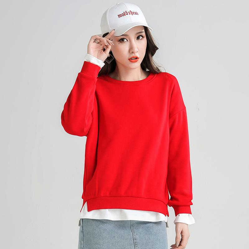 New Women Casual Long Sleeve Pullover Sweatshirt Winter Warm Hoodies Sweatshirts 201113