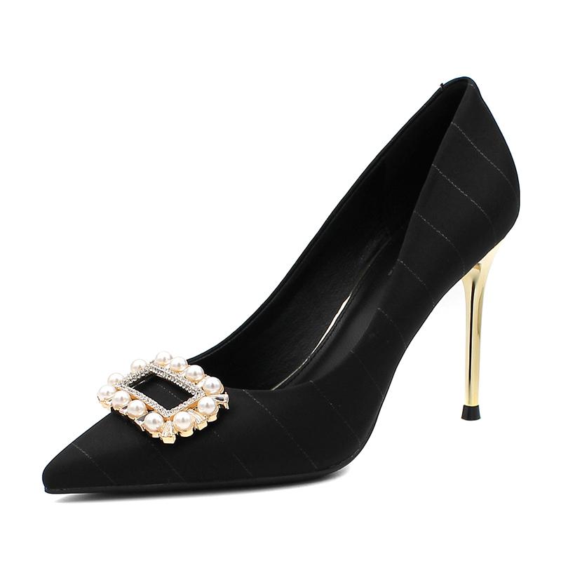 Dress Shoes 2021 Spring Sunmmer Fashion High Heels 9.5CM Pointed Toe Stilettos Black Classics Pumps Ladylike Temperament Women
Dress Shoes 2021 Spring Sunmmer Fashion High Heels 9.5CM Pointed Toe Stilettos Black Classics Pumps Ladylike Temperament Women