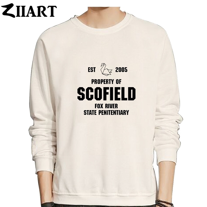 Paper Crane EST 2005 Prison Break property of scofield fox river state penitentiary boys man autumn winter fleece Sweatshirt 201128