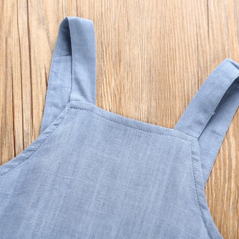 New Casual Baby Clothes Summer Newborn Infant Baby Girl Boy Sleeveless Gallus Romper Jumpsuit Set Overalls For Children