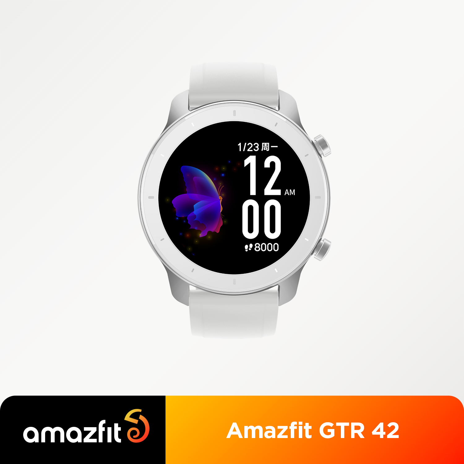 

24h shipGlobal New Amazfit GTR 42mm Smart Watch 5ATM waterproof Smartwatch 12 Days Battery Music Control For Android IOS, Moonlight white