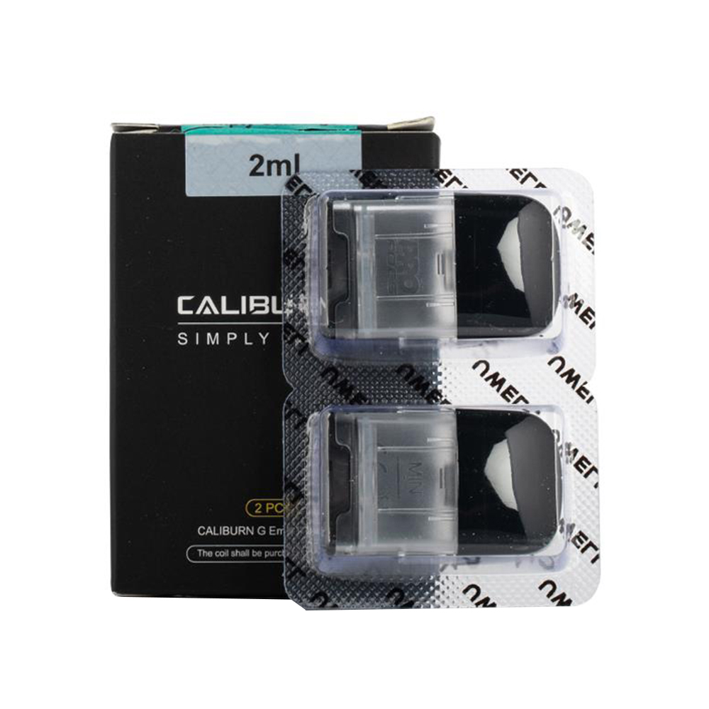 Caliburn G Empty Pods Cartridge Atomizers 2ml Capacity Compatible 1.0ohm/0.8ohm Coils Top Filling Dual Airflow System For CaliburnG Pod Kit KOKO Prime Vape Pen