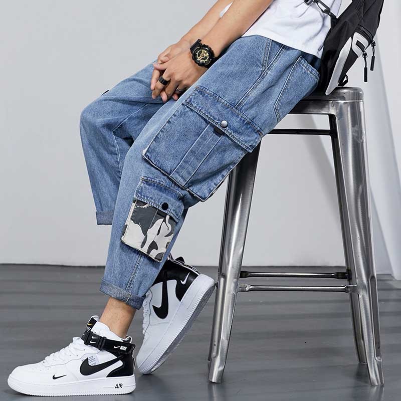 2021 New Loose Wide Load Jeans for Men Bag Hip Hop Camouflage Pants Harm Costumes Masculine Plus Size Elastic Belt Jnn9, Blue
2021 New Loose Wide Load Jeans for Men Bag Hip Hop Camouflage Pants Harm Costumes Masculine Plus Size Elastic Belt Jnn9, Blue