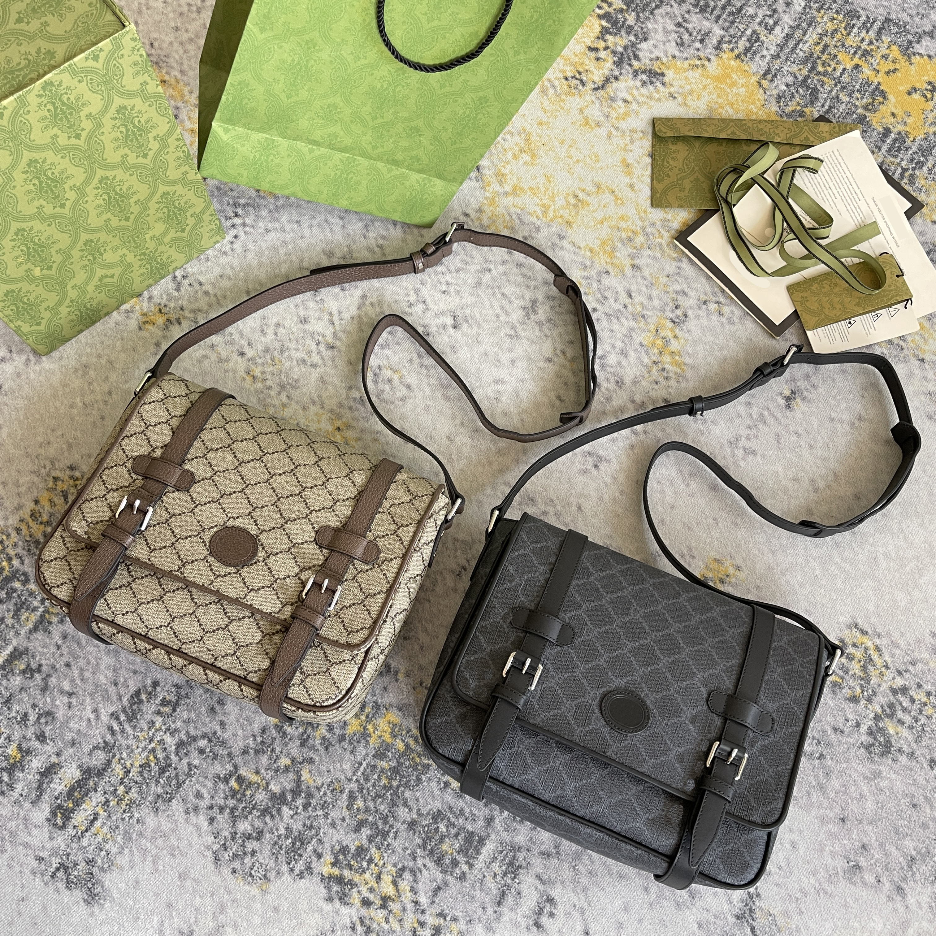 Leather Cross Body Canvas Splicing Postman Bag Single Shoulder Messenger Bags For Men And Women Be A Must High-Capacity Trendsetters