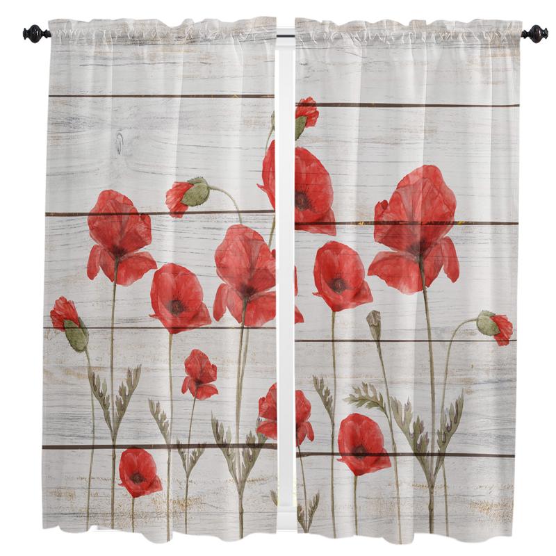 Curtain & Drapes Red Poppy Flower Wood Board For Living Room Kids Bedroom Kitchen Window Curtains Home Essentials Interior
Curtain & Drapes Red Poppy Flower Wood Board For Living Room Kids Bedroom Kitchen Window Curtains Home Essentials Interior