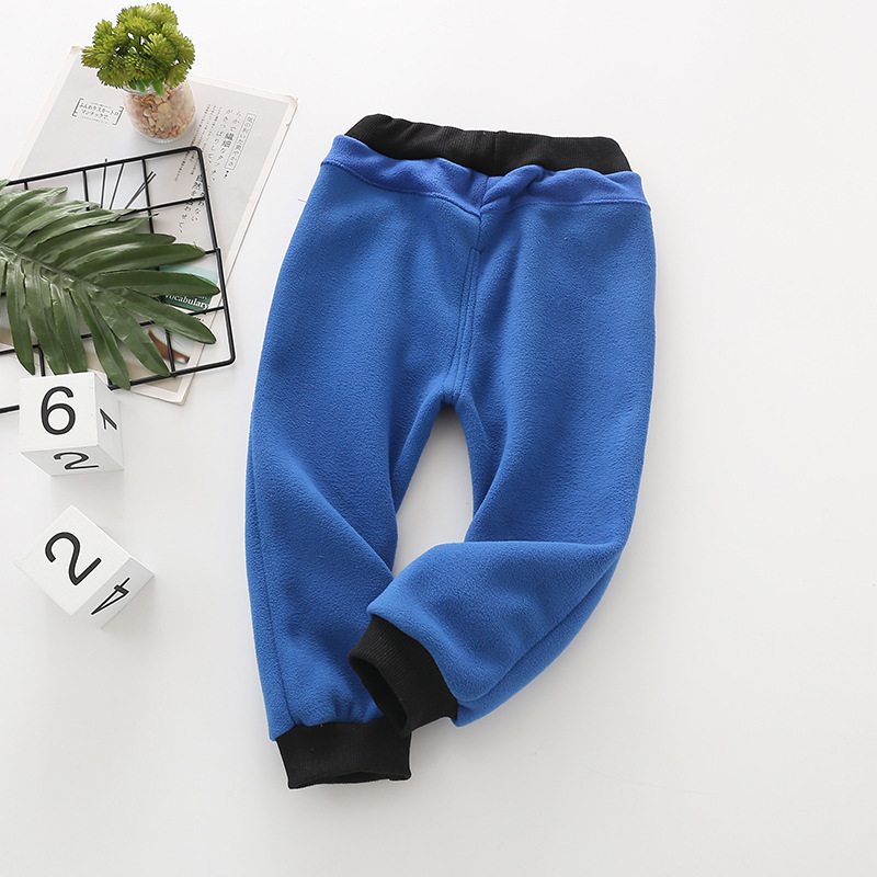 Autumn Winter Children's Pants Thick Warm Trousers For Kids Boys Fleece Pants Casual Girls Joggers Clothing 210303