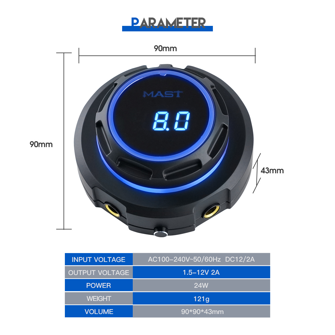 Mast Professional Adjustable Stroke 5mm RCA Direct Drive Rotary Tattoo Machine with OLED Round Power Supply Handle KitScouts
Mast Professional Adjustable Stroke 5mm RCA Direct Drive Rotary Tattoo Machine with OLED Round Power Supply Handle KitScouts