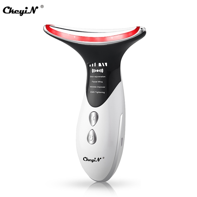 CkeyiN Ultrasonic Neck Massager Face Lifting EMS Micro-Currents Anti Wrinkles Tightening Pon Therapy Beauty Instrument 220114
CkeyiN Ultrasonic Neck Massager Face Lifting EMS Micro-Currents Anti Wrinkles Tightening Pon Therapy Beauty Instrument 220114