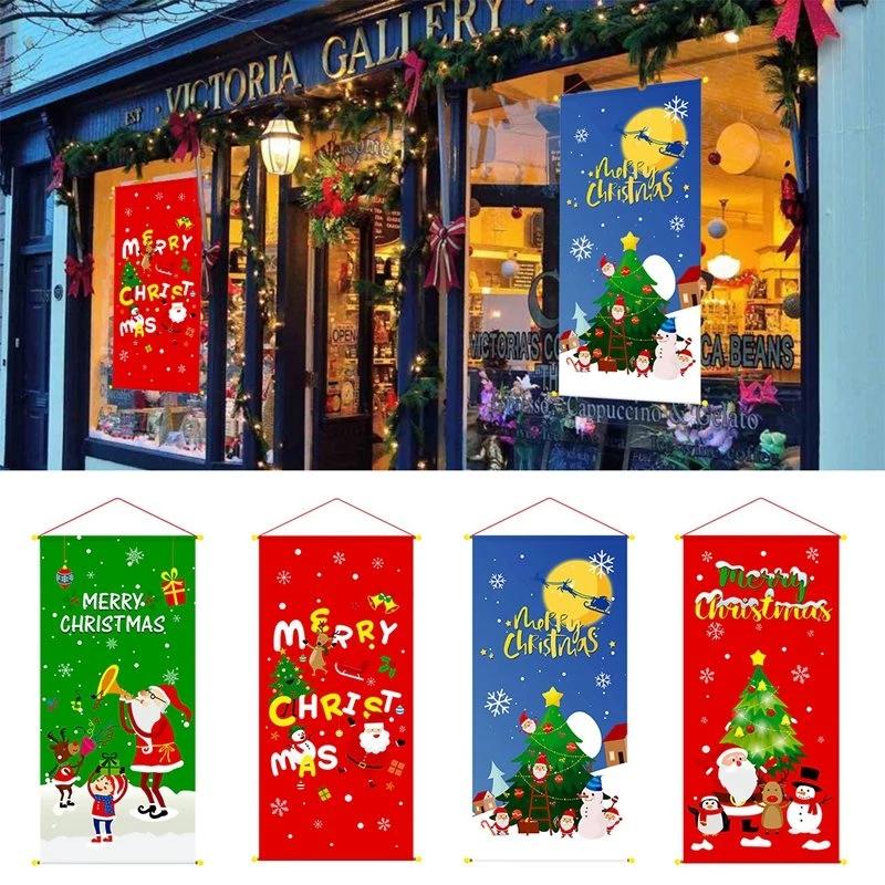 Christmas Decorations Hanging Door Banner Ornaments Marry For Home Outdoor Xmas Natal Decor Year 2022