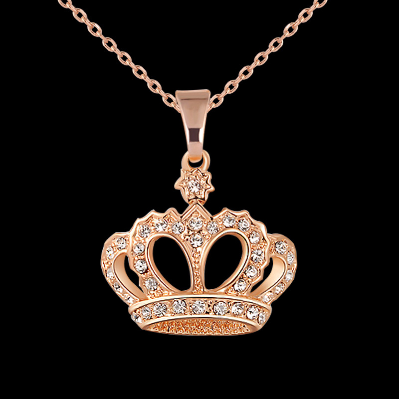S2456 Fashion Jewelry Diamond Rhinstone Gown Pendant Necklace Women Choker Necklaces