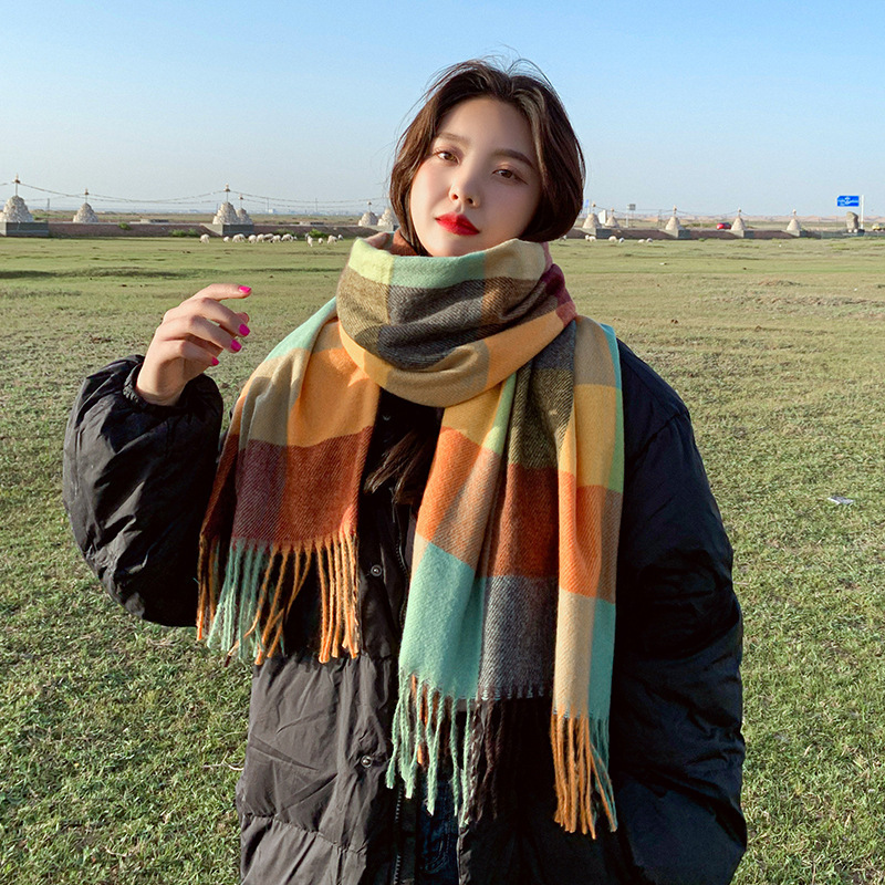 Autumn and Winter New Womens Scarf Color Plaid Knitted Warm Scarf Thickened Scarf Wholesale
Autumn and Winter New Womens Scarf Color Plaid Knitted Warm Scarf Thickened Scarf Wholesale