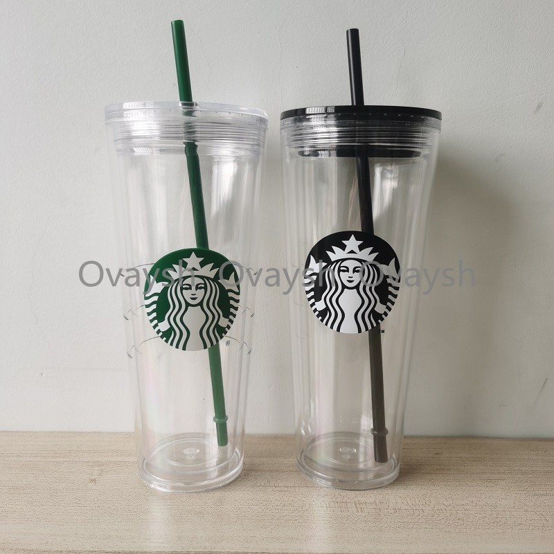 24OZ/710ml Starbucks Tumblers Green Straw Double Plastic Straw Cup With Large Capacity Coffee Cups Gift Mug, Customize
24OZ/710ml Starbucks Tumblers Green Straw Double Plastic Straw Cup With Large Capacity Coffee Cups Gift Mug, Customize