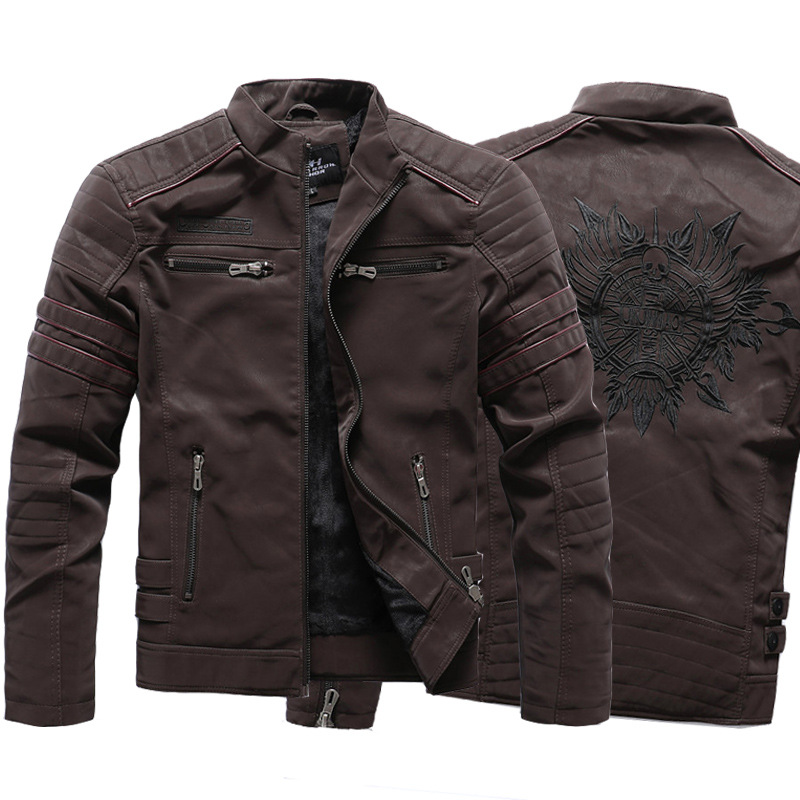 Stimulating motorcycle style men's leather jacket high-quality stand-up collar retro comfortable hfashion travel commute, Picture1
Stimulating motorcycle style men's leather jacket high-quality stand-up collar retro comfortable hfashion travel commute, Picture1