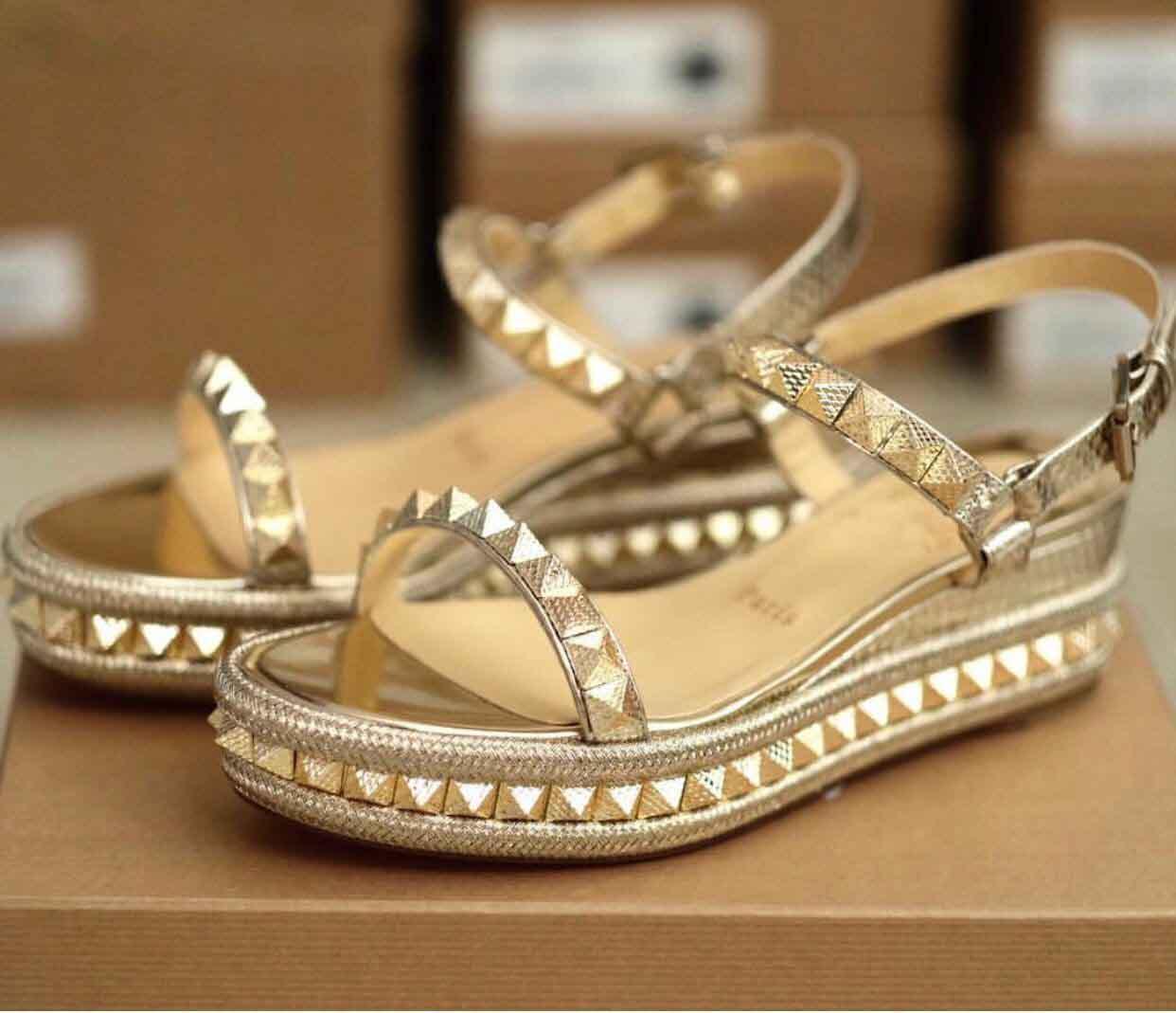 Summer Espadrilles Women Sandals Red Bottom Pyraclou Wedge Sandals Studs Lady Slingback Ankle Strap Beach Sandals For Women, Colour 10
Summer Espadrilles Women Sandals Red Bottom Pyraclou Wedge Sandals Studs Lady Slingback Ankle Strap Beach Sandals For Women, Colour 10