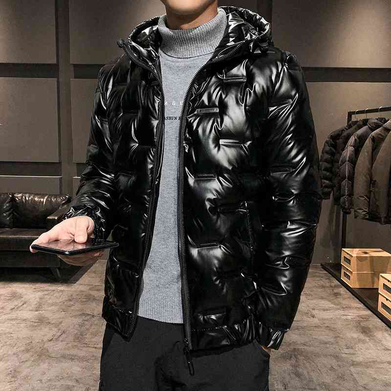 Black bright face men's and women's same cloth embossed loose coat Plush thickened trend hooded down jacket
Black bright face men's and women's same cloth embossed loose coat Plush thickened trend hooded down jacket