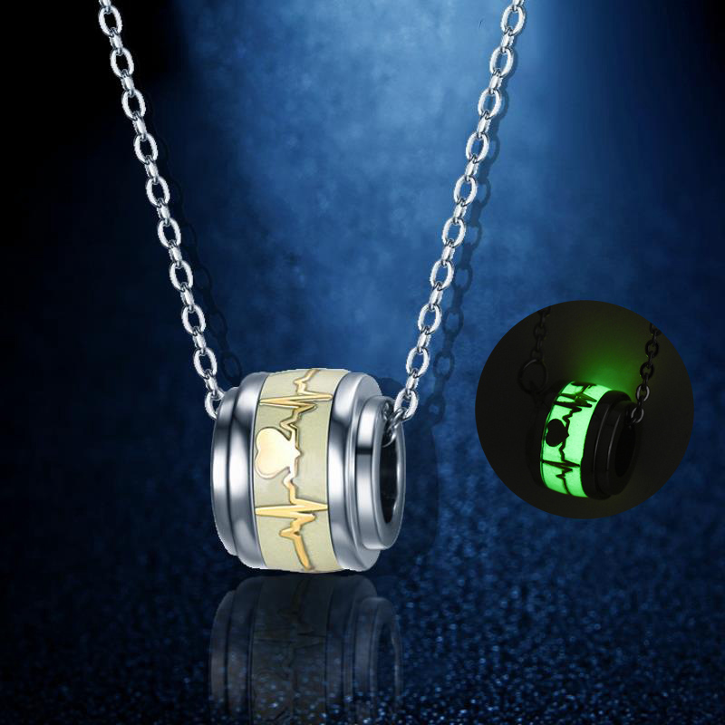 glowing in the dark Heart beat pendant necklaces gold chains Stainless Steel Ring Necklace for women Fashion jewelry will and sandy
glowing in the dark Heart beat pendant necklaces gold chains Stainless Steel Ring Necklace for women Fashion jewelry will and sandy