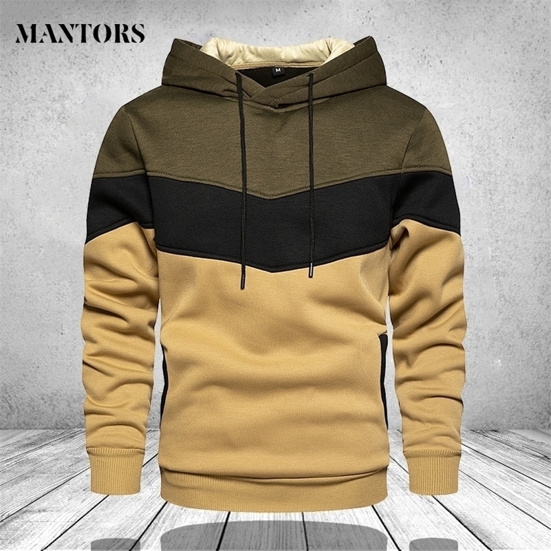 Men Hoodies Sweatshirts Patchwork Autumn Casual Hoodie Male Thick Hoodies Hip Hop Streetwear Hooded Pullover Men Clothing 201020