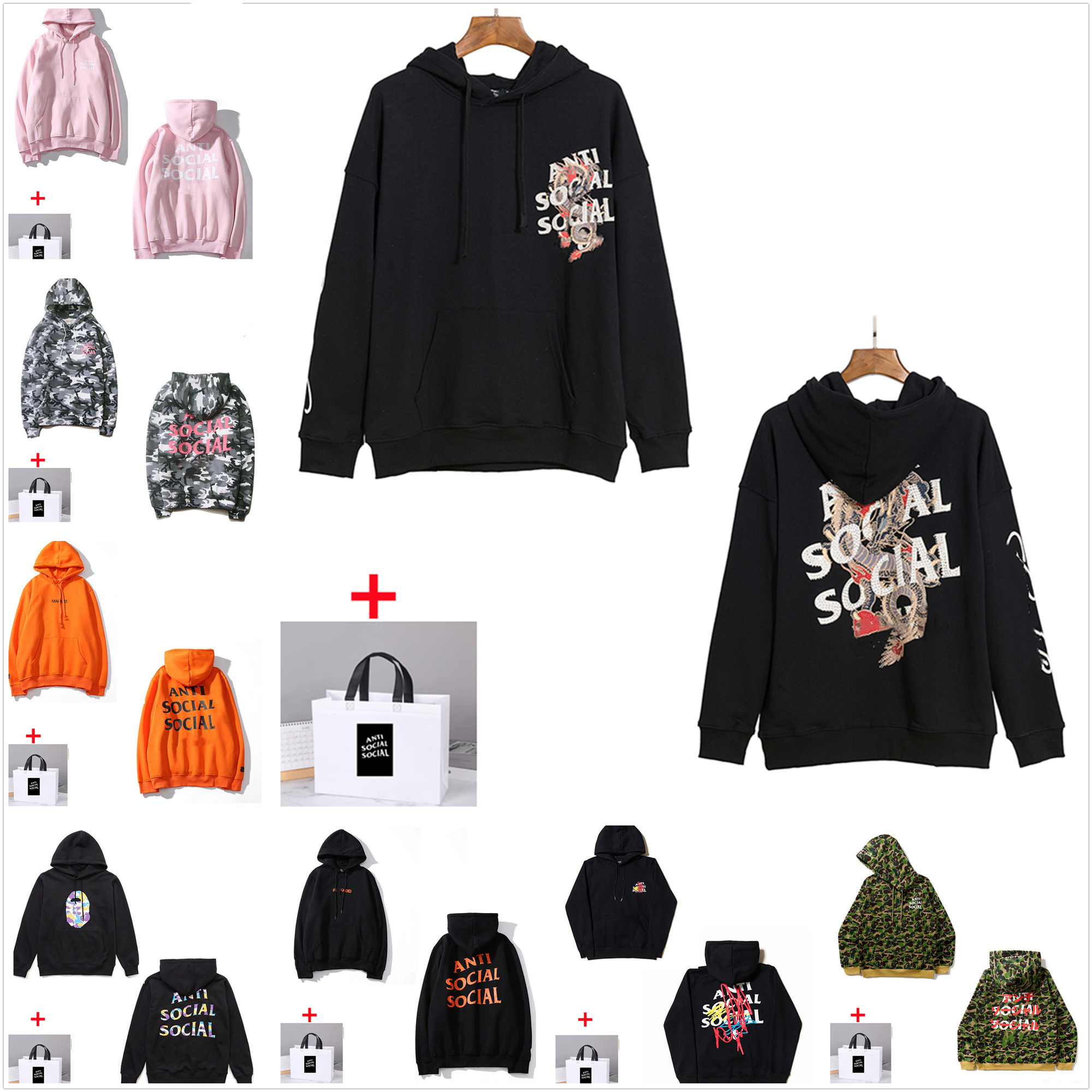 Men's Hoodies Women Sweatshirts Camouflage flower butterfly letters hooded printing couple leisure sports high quality hedging long sle, Black
Men's Hoodies Women Sweatshirts Camouflage flower butterfly letters hooded printing couple leisure sports high quality hedging long sle, Black