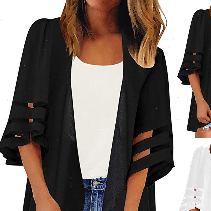 women chiffon kimono cardigan boho 3 4 bell sleeve long blouse solid side split perspective shirt summer cover up beach k20, White
women chiffon kimono cardigan boho 3 4 bell sleeve long blouse solid side split perspective shirt summer cover up beach k20, White