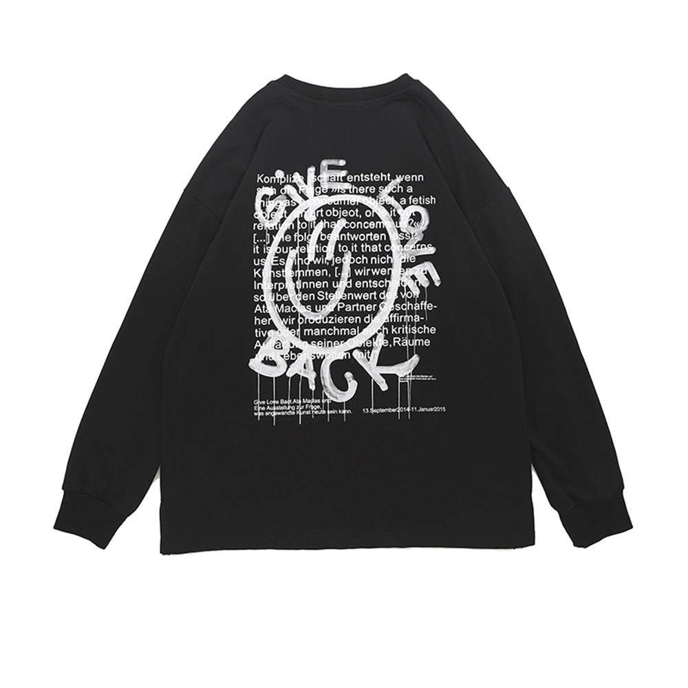 Sweatshirts Cartoon smiley face printed hoodless sweater mens dark wind loose round neck long sleeve American fashion brand Pullover Hoodie, White
Sweatshirts Cartoon smiley face printed hoodless sweater mens dark wind loose round neck long sleeve American fashion brand Pullover Hoodie, White