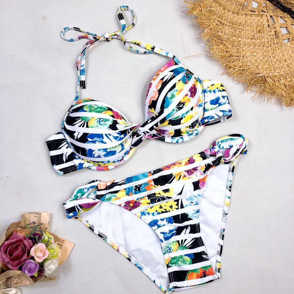Sexy Push Up Bikini Women Swimsuit Beach Brazilian Set High Waist Swimwear Bathing Suit Leopard Print Swimming Suits 210625