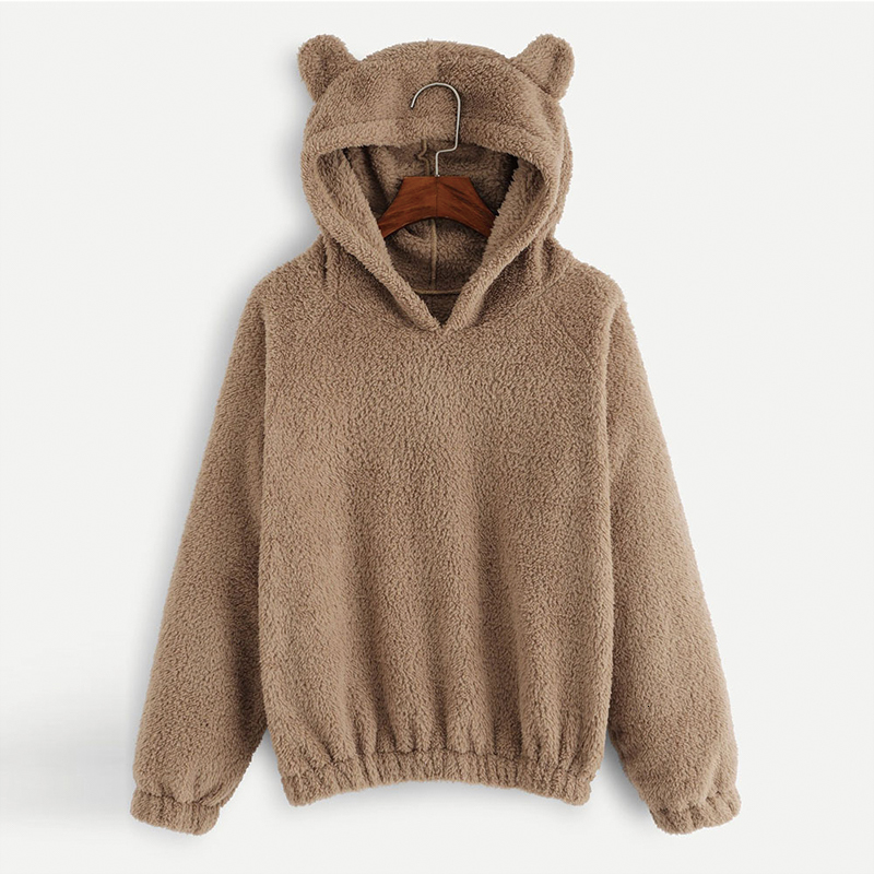 2021 New Autumn Winter Lovely Bear Ears Solid Color Fleece Hoodies Casual Kawaii Plush Warm Sweatshirt Women 52ea, 03
2021 New Autumn Winter Lovely Bear Ears Solid Color Fleece Hoodies Casual Kawaii Plush Warm Sweatshirt Women 52ea, 03