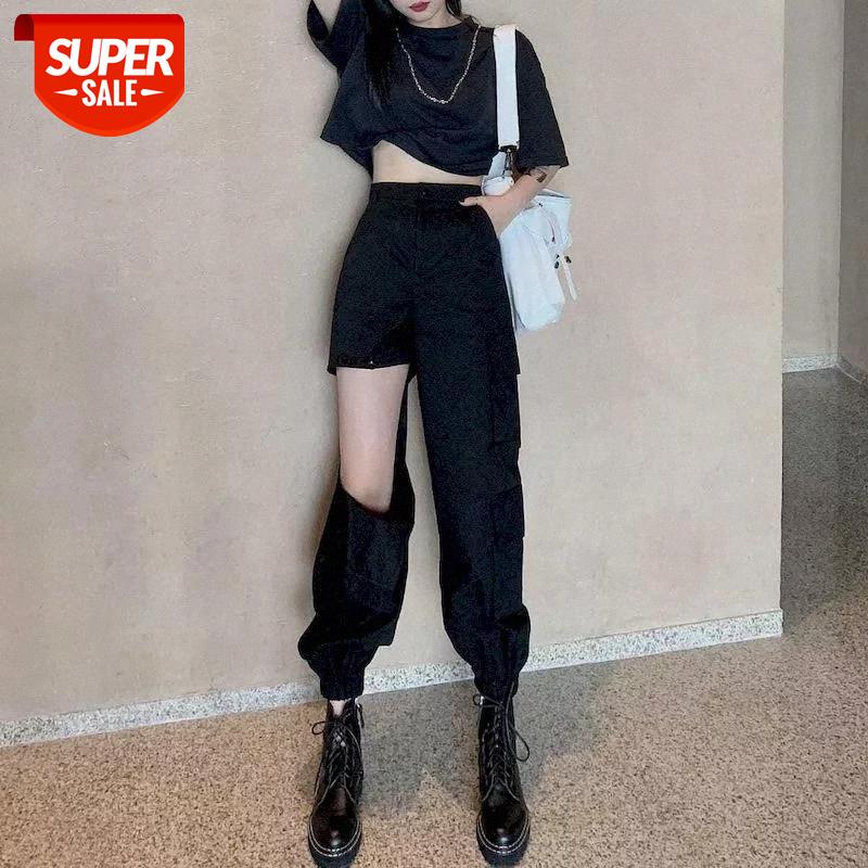 high waist beam pants women summer 2020 new cotton Korean version of the loose asymmetric hole black overalls trousers female #Ke12, Black;white
high waist beam pants women summer 2020 new cotton Korean version of the loose asymmetric hole black overalls trousers female #Ke12, Black;white