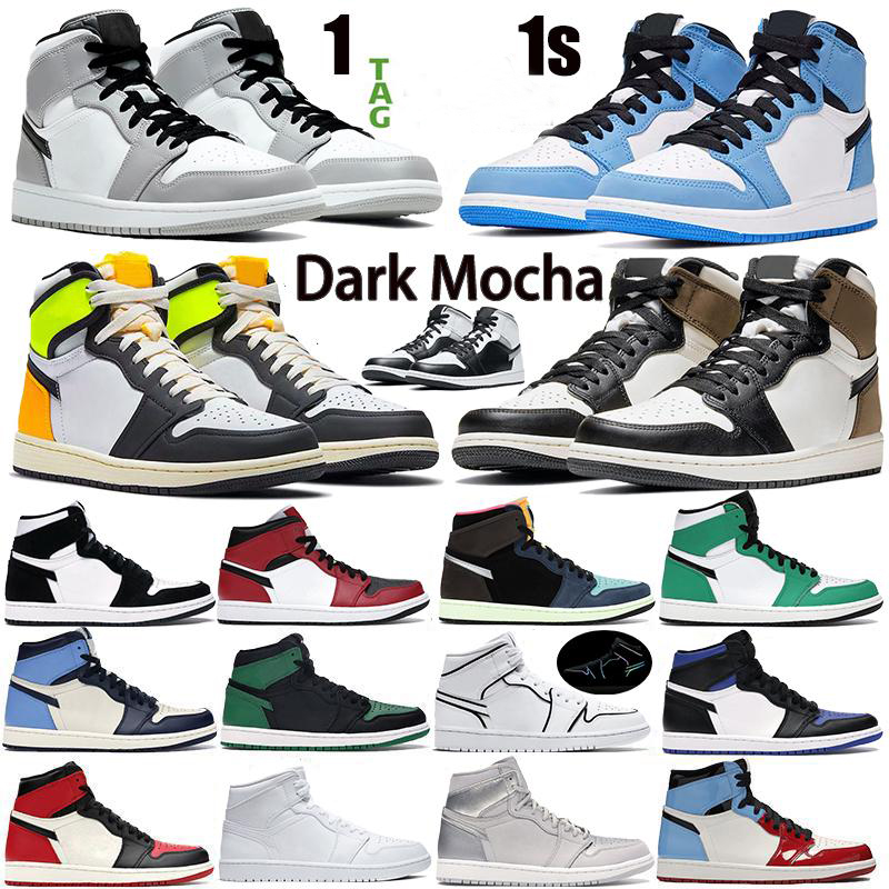 1 1s High OG Dark Mocha Volt Gold Mens Basketball Shoes Mid White Shadow Obsidian UNC Chicago Light Smoke Grey women trainers Sneakers
1 1s High OG Dark Mocha Volt Gold Mens Basketball Shoes Mid White Shadow Obsidian UNC Chicago Light Smoke Grey women trainers Sneakers