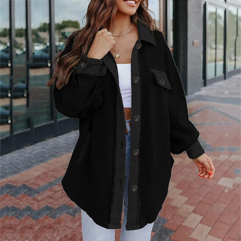 Women's Jackets Womens Casual Flannel Brushed Jacket Button Down Lapel Long Sleeve Collar Loose Outerwear Chic Tops, Black;brown
Women's Jackets Womens Casual Flannel Brushed Jacket Button Down Lapel Long Sleeve Collar Loose Outerwear Chic Tops, Black;brown