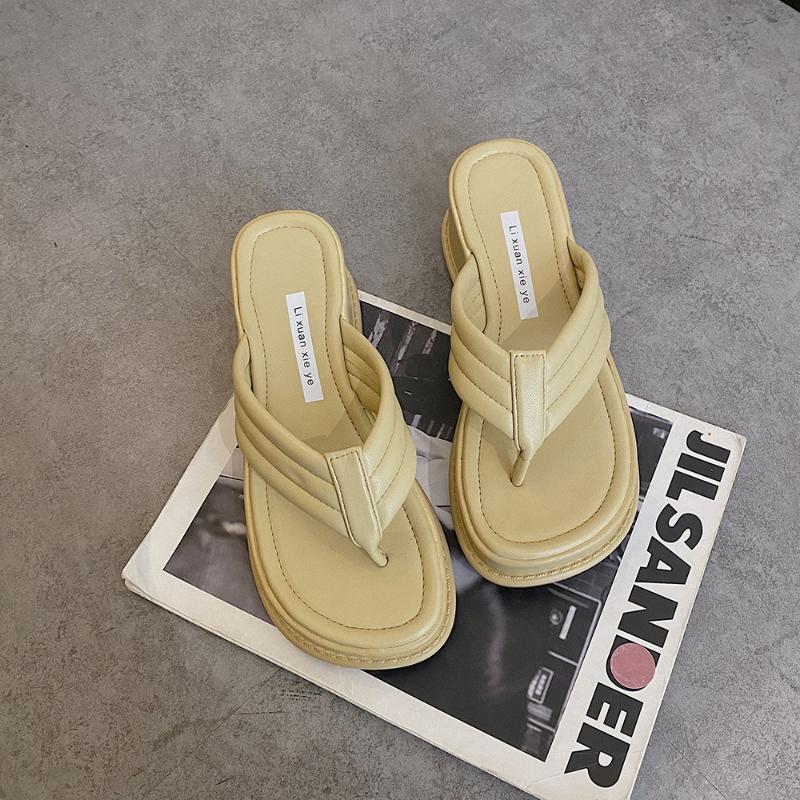 Slippers Platform Shoes Women Wedge Fashion Dress High Heels Female Flip Flops Casual Y2k