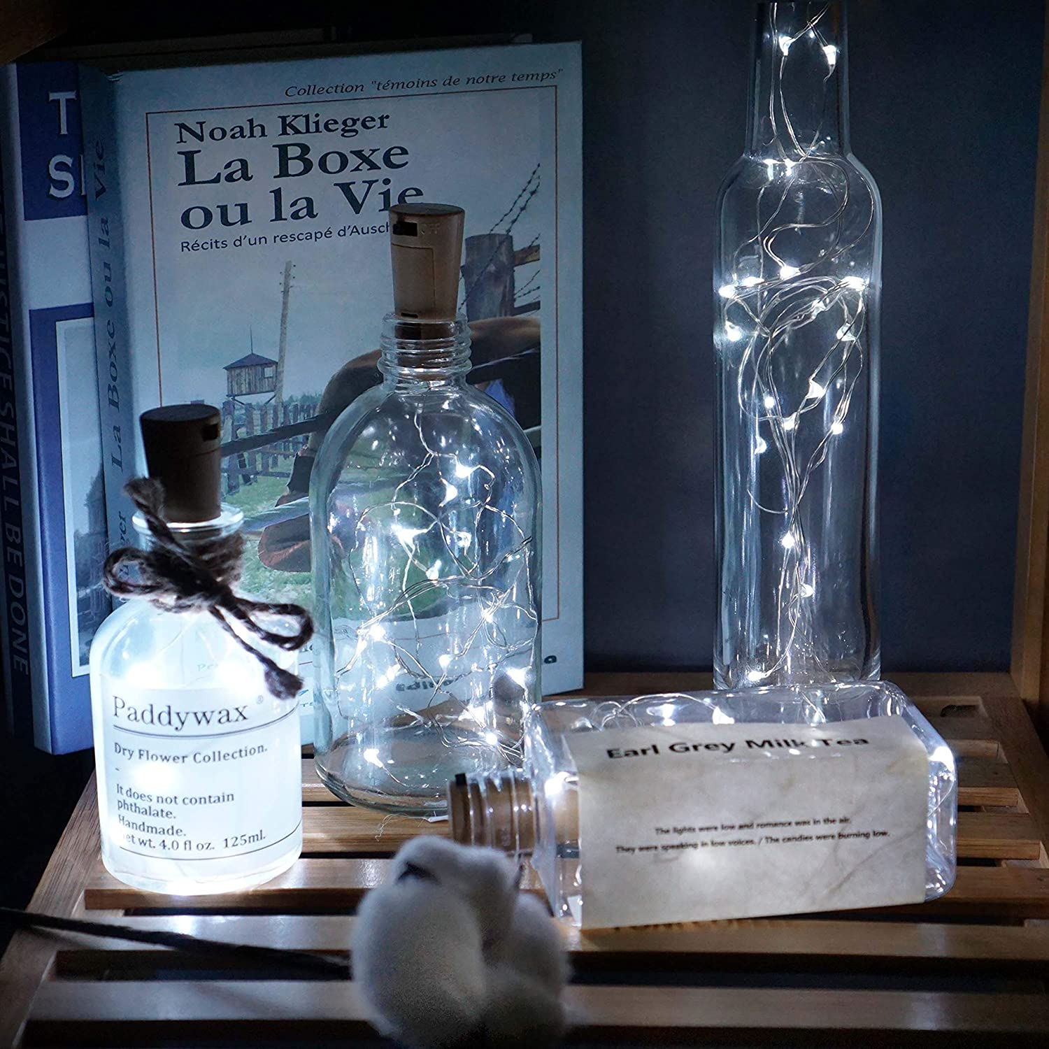 Wine Bottle Lights with Cork Battery Operated 1M 10LEDs Silver Wire Colorful Fairy String Lights for DIY Party Christmas Decoration Wedding Holidays(8