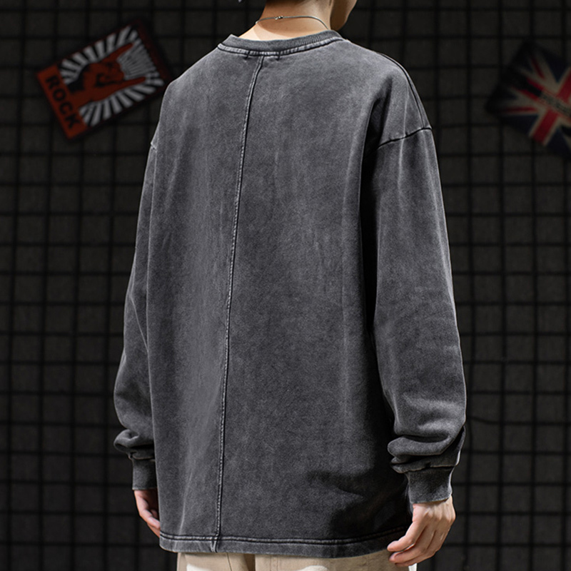 Mens Hip Hop Sweatshirt Pullover Fallen Angel Streetwear Harajuku Pullover Washed Sweat Shirt Cotton Loose Hoodie Autumn 201020