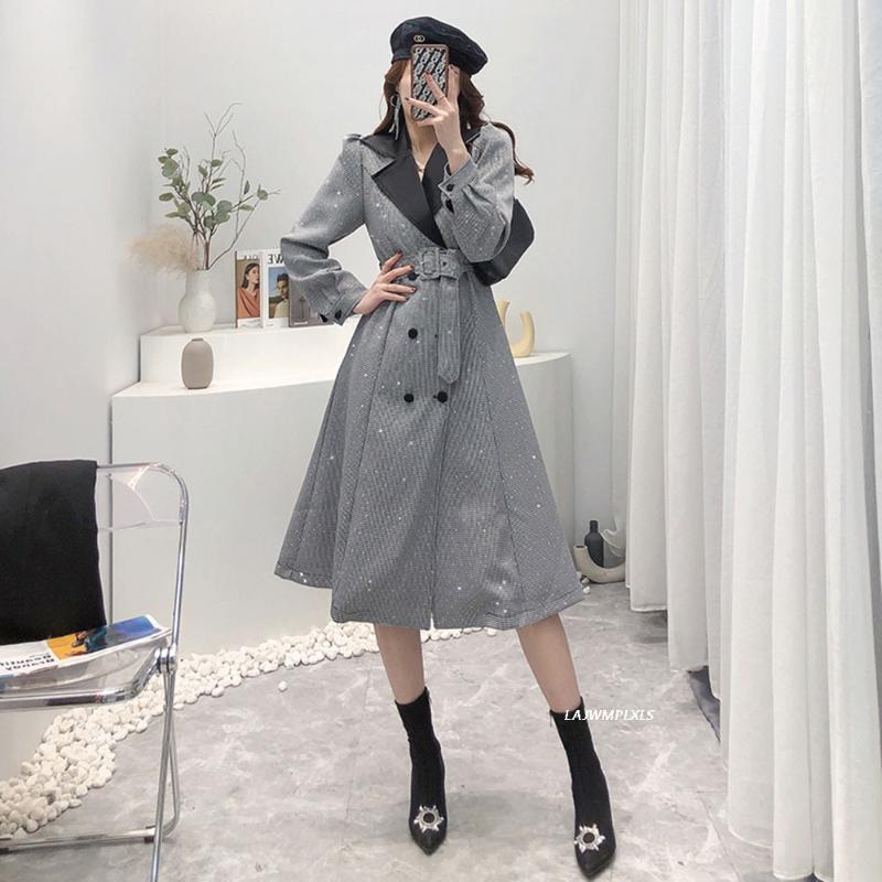 Women's Trench Coats 2021 Autumn Winter High Quality Women Long Coat Elegant Double-Breasted Lapel Collar Sashes Outerwear, Tan;black
Women's Trench Coats 2021 Autumn Winter High Quality Women Long Coat Elegant Double-Breasted Lapel Collar Sashes Outerwear, Tan;black
