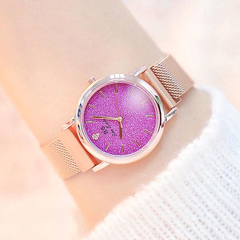Wristwatches 2021 Fashion Women Rose Gold Quartz Wrist Watch Mesh Band Clock Watches Purple Face Relogio Feminino Drop, 01
Wristwatches 2021 Fashion Women Rose Gold Quartz Wrist Watch Mesh Band Clock Watches Purple Face Relogio Feminino Drop, 01