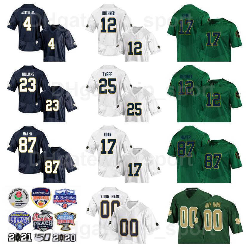 NCAA Football College Notre Dame Fighting Irish Jersey 17 Jack Coan 23 Kyren Williams 12 Tyler Buchner 25 Chris Tyree 87 Michael Mayer 4, Green
NCAA Football College Notre Dame Fighting Irish Jersey 17 Jack Coan 23 Kyren Williams 12 Tyler Buchner 25 Chris Tyree 87 Michael Mayer 4, Green