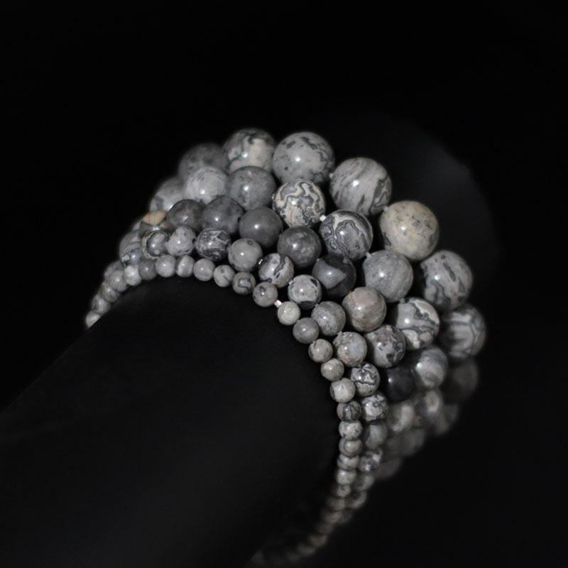 Charm Bracelets 100% Natural Map Stone Bracelet Man Women 4/6/8/10/12mm Grey Smooth Beaded Braclet Birthday Braslet For Couple Wedding Jewel
Charm Bracelets 100% Natural Map Stone Bracelet Man Women 4/6/8/10/12mm Grey Smooth Beaded Braclet Birthday Braslet For Couple Wedding Jewel