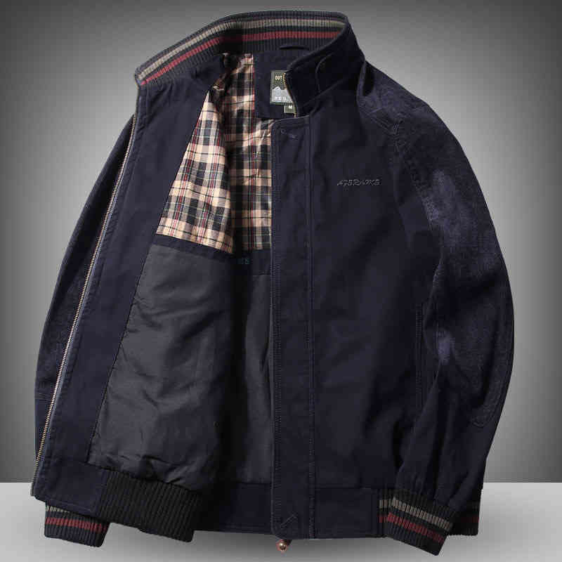 96% cotton spring autumn loose large size et middle aged men's casual wear winter cloth, Black
96% cotton spring autumn loose large size et middle aged men's casual wear winter cloth, Black