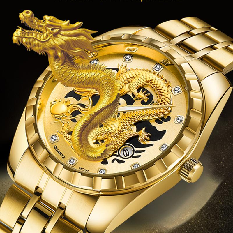 Wristwatches Wlisth Brand Quality Quartz Watch Exquisite 3D Carving Dragon Men Clock Diamond Dial Luminous Man Relogio Masculino, Slivery;brown
Wristwatches Wlisth Brand Quality Quartz Watch Exquisite 3D Carving Dragon Men Clock Diamond Dial Luminous Man Relogio Masculino, Slivery;brown
