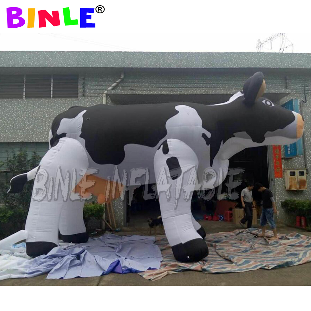 custom made 6mL giant inflatable milk cow advertising cattle inflatables animals for events decor