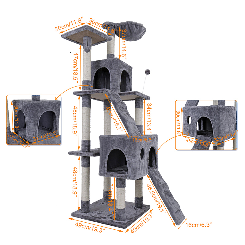 2021 New Us Domestic Delivers 68 Tree Kitten Tower Condominium Stand with Deluxe Natural Sisal Activity Cat Scratching Messages Jump Ladder
2021 New Us Domestic Delivers 68 Tree Kitten Tower Condominium Stand with Deluxe Natural Sisal Activity Cat Scratching Messages Jump Ladder