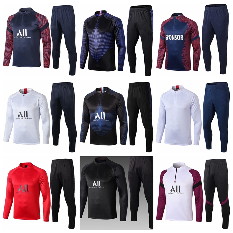 Maillots de Foot 2020 2021 Football Training Suits HAZARD Paris MBAPPE Soccer Tracksuit 20 21 Survetement Chandal Kit T65, Gray
Maillots de Foot 2020 2021 Football Training Suits HAZARD Paris MBAPPE Soccer Tracksuit 20 21 Survetement Chandal Kit T65, Gray