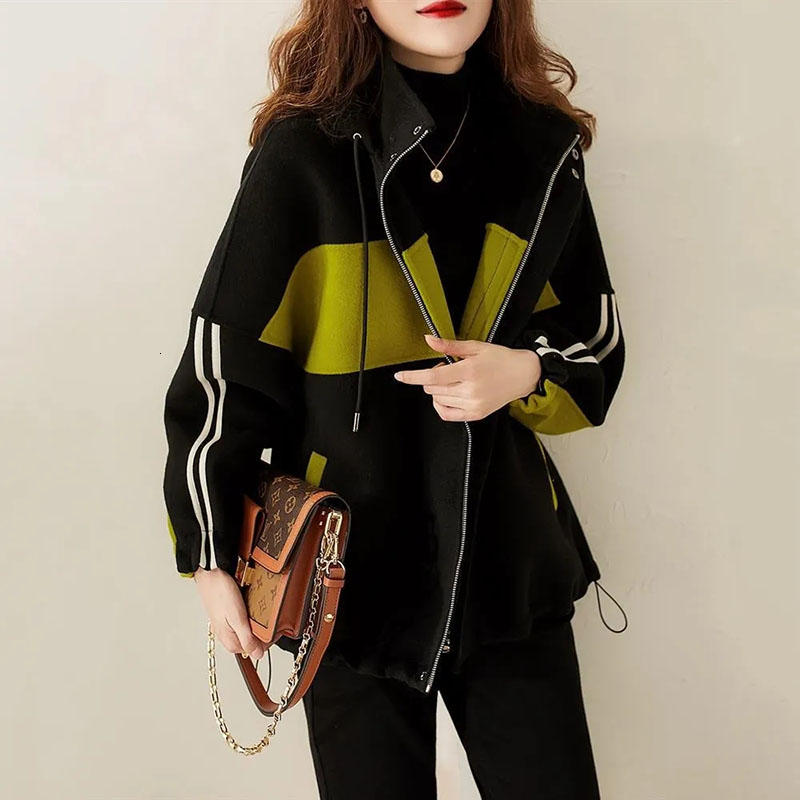 women's jackets wool jacket, imitation color for fall, casual, large, with a hood, zipper, sporty, korean fashion 8okj, Black;brown
women's jackets wool jacket, imitation color for fall, casual, large, with a hood, zipper, sporty, korean fashion 8okj, Black;brown