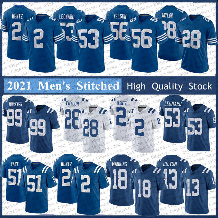 56 Quenton Nelson 2 Carson Wentz 28 Jonathan Taylor Football Jerseys 18 Peyton Manning indianapoliscolts13 T.Y. Hilton Darius Leonard Paye 2021 Retro Jersey, My store(lzyhome)
56 Quenton Nelson 2 Carson Wentz 28 Jonathan Taylor Football Jerseys 18 Peyton Manning indianapoliscolts13 T.Y. Hilton Darius Leonard Paye 2021 Retro Jersey, My store(lzyhome)