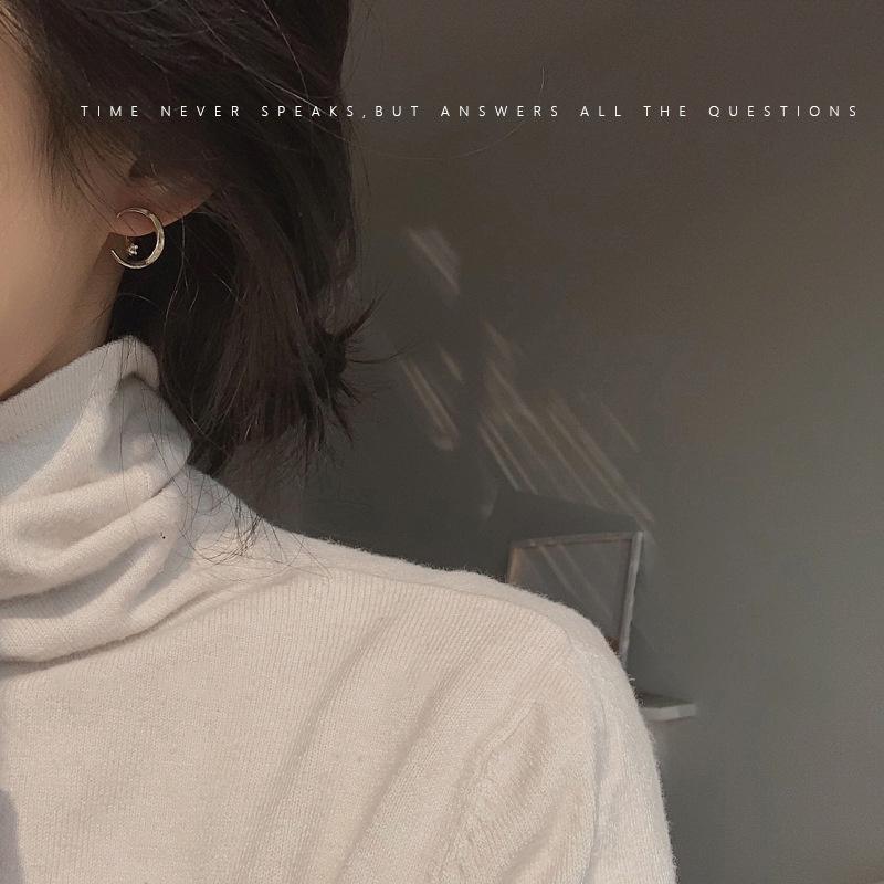 Hoop & Huggie Needle Silver Ins Design Removable Earrings Female Simple Temperament Diamond Cool, Golden;silver
Hoop & Huggie Needle Silver Ins Design Removable Earrings Female Simple Temperament Diamond Cool, Golden;silver
