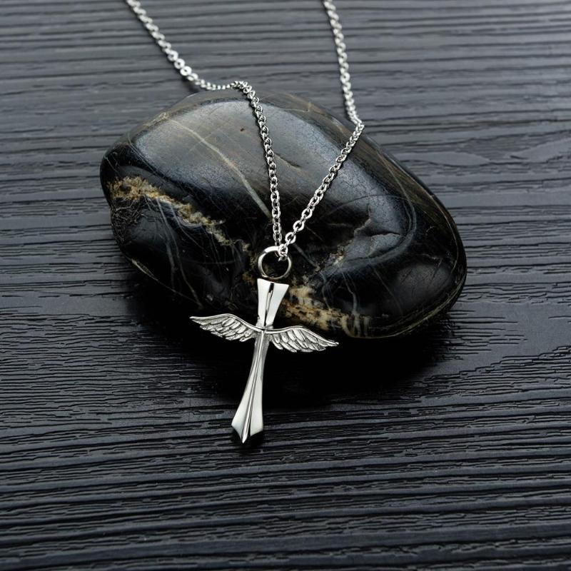 Pendant Necklaces Cremation Urn Jewelry Cross Wing Ashes Necklace In Stainless Steel Angel
Pendant Necklaces Cremation Urn Jewelry Cross Wing Ashes Necklace In Stainless Steel Angel