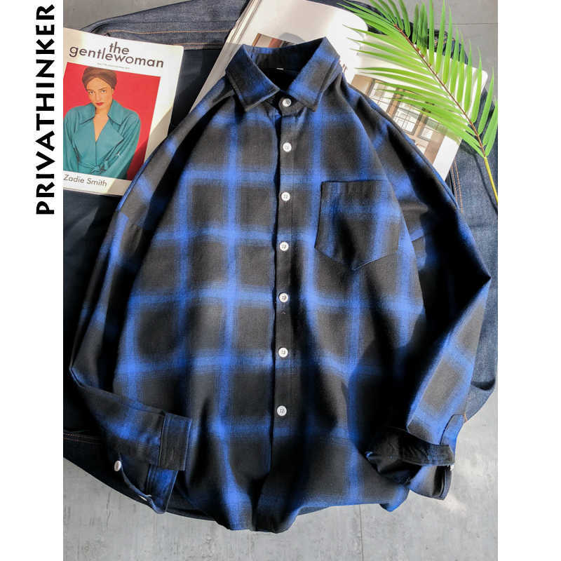 Plaid Long Sleeve Shirt For Men | Stylish Oversized Top