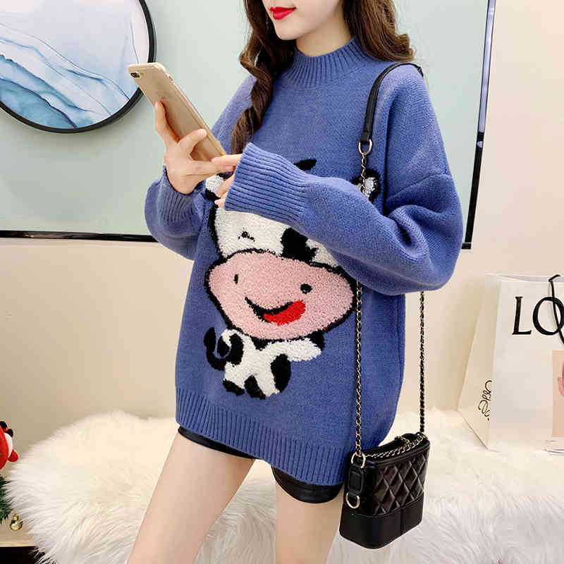 Women's Sweaters Azyt Autumn pullovers beautiful women's jersey from cartoons print mock neck jumpers loose mesh sizes 1OKO, 1# shoe box
Women's Sweaters Azyt Autumn pullovers beautiful women's jersey from cartoons print mock neck jumpers loose mesh sizes 1OKO, 1# shoe box