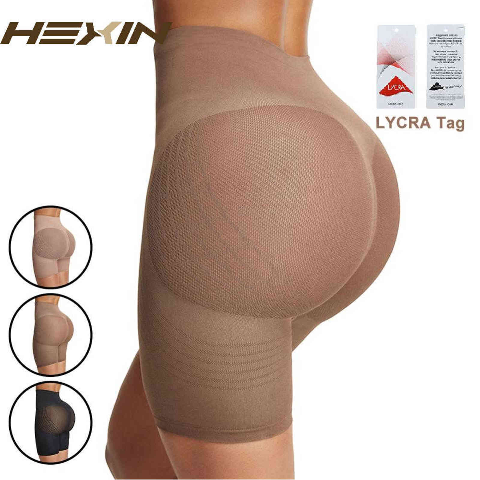 HEXIN Slimming Full Body Shapers Butt Lifter Tummy Control Pants Seamless Women Underwear Bodysuits Shapewear Fajas Colombianas 211112